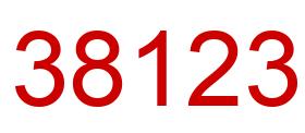 Number 38123 red image