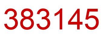 Number 383145 red image