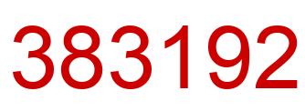 Number 383192 red image