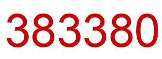 Number 383380 red image
