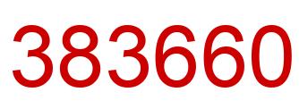 Number 383660 red image
