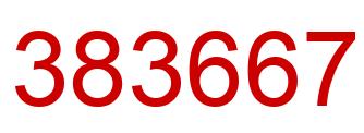 Number 383667 red image