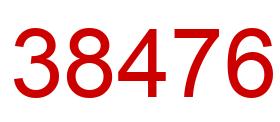 Number 38476 red image