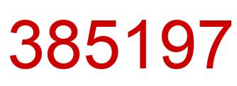 Number 385197 red image