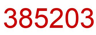 Number 385203 red image