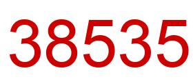 Number 38535 red image