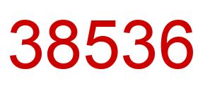 Number 38536 red image
