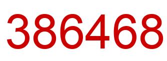 Number 386468 red image