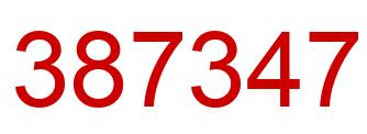 Número 387347 imagen rojo