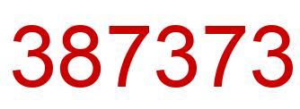 Number 387373 red image