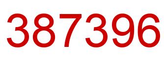 Number 387396 red image