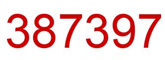 Number 387397 red image