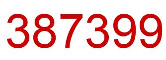 Number 387399 red image