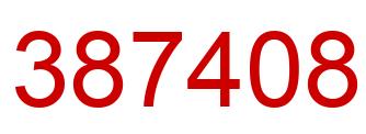 Number 387408 red image