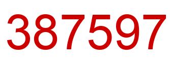 Number 387597 red image
