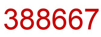 Number 388667 red image