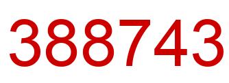 Number 388743 red image