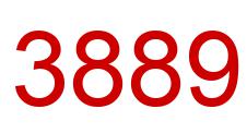 Number 3889 red image