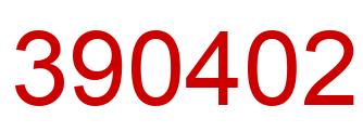 Number 390402 red image