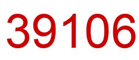 Number 39106 red image