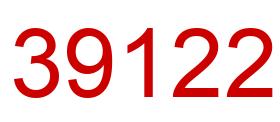Number 39122 red image