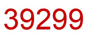 Number 39299 red image