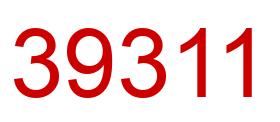 Number 39311 red image