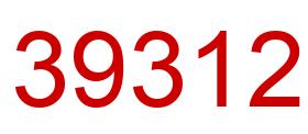 Number 39312 red image