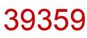 Number 39359 red image