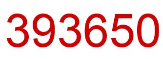 Number 393650 red image