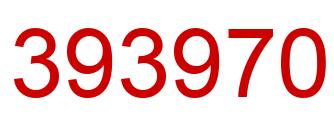 Number 393970 red image