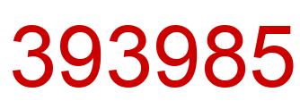 Number 393985 red image