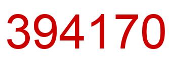 Number 394170 red image
