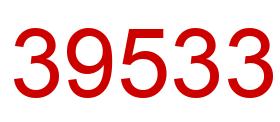 Number 39533 red image