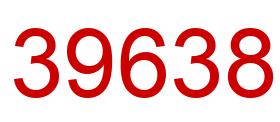 Number 39638 red image