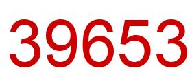 Number 39653 red image