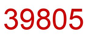 Number 39805 red image