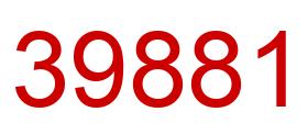 Number 39881 red image