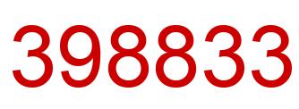 Number 398833 red image
