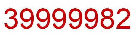 Number 39999982 red image