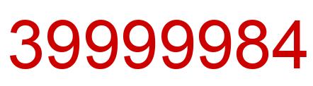 Number 39999984 red image