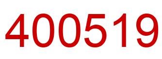 Number 400519 red image