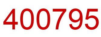 Número 400795 imagen rojo