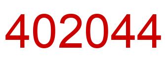 Number 402044 red image