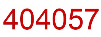 Number 404057 red image