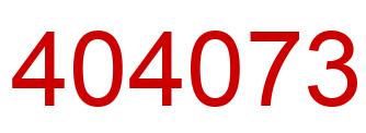 Number 404073 red image