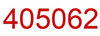 Number 405062 red image