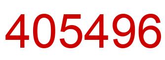 Number 405496 red image