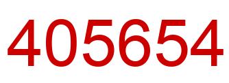 Number 405654 red image