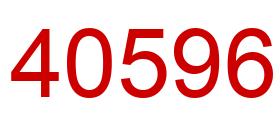 Number 40596 red image